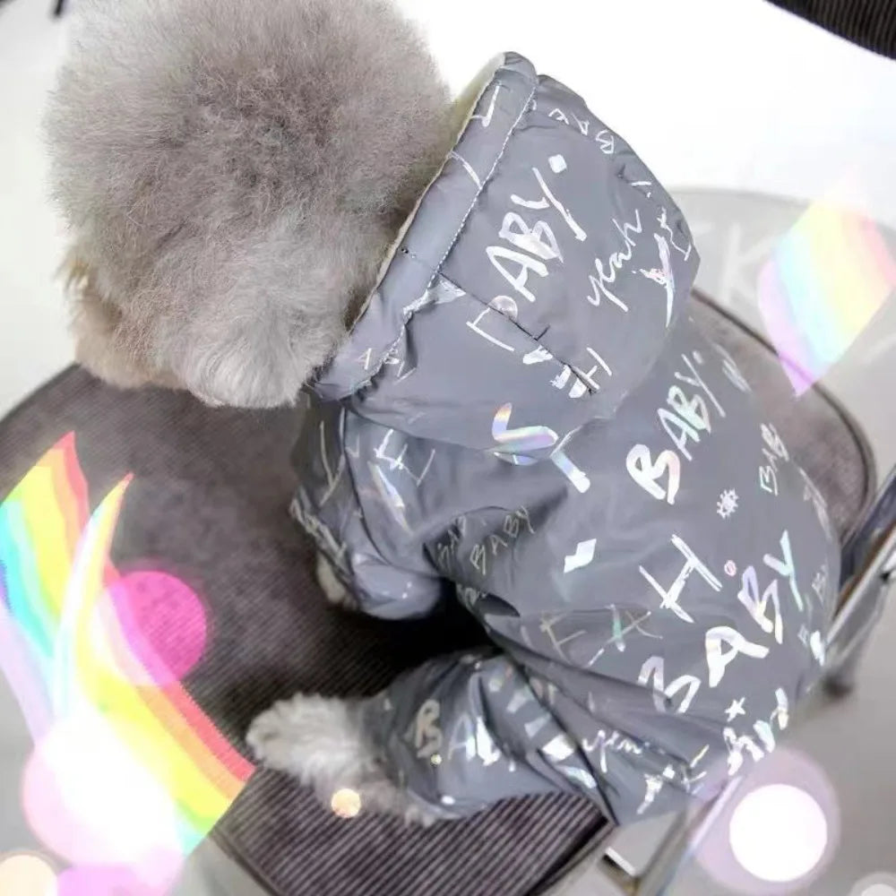 Waterproof Fleece Dog Jumpsuit | Winter Coat for Small Dogs