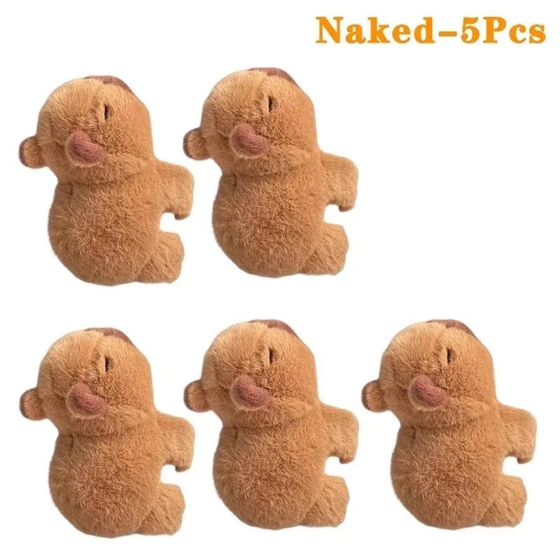 1-10PCS Snap Circle Kapybara Wrist Accessory Doll Doll Water Dolphin Cute Plush Toys Curtains Bicycle Car Party Decorations Oasis Select Naked-5PCS