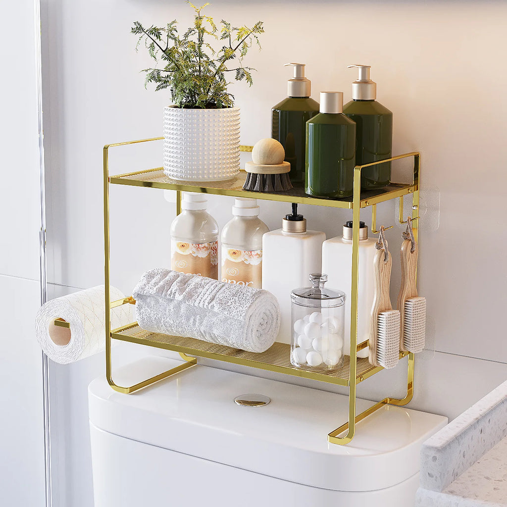No punching toilet rack, bathroom toilet storage rack, tissue hanger, toilet rack above the water tank Oasis Select