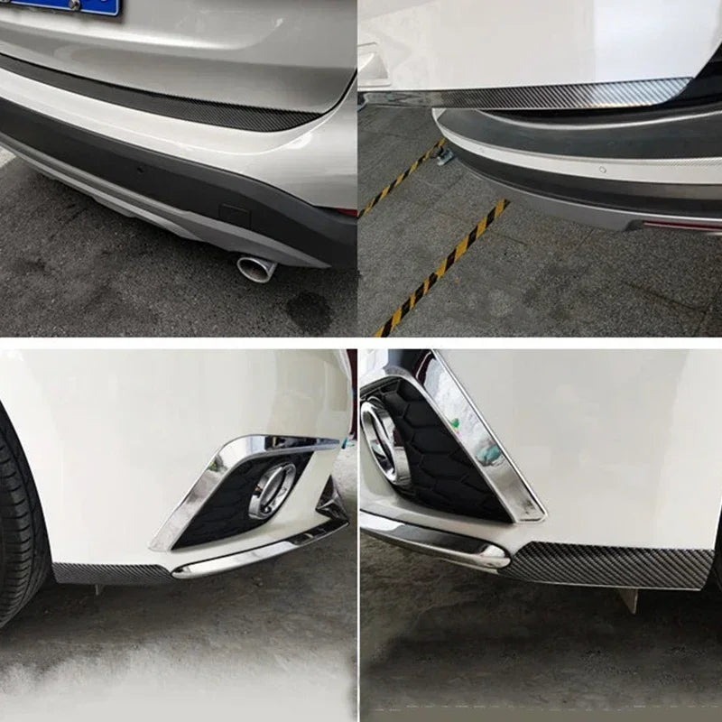 Universal Car Stickers Doorsill Bumper Threshold Step Carbon Fiber Protector Guard Strip Sticker Anti Scratch Strips Film Oasis Select