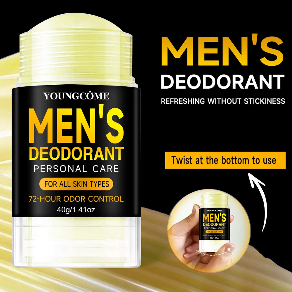 Men Sandalwood Deodorant Stick Anti Sweating Keep Drying Lasting Fragrance Remove Armpit Odor Underarm Refresh Sticks Refresh Oasis Select