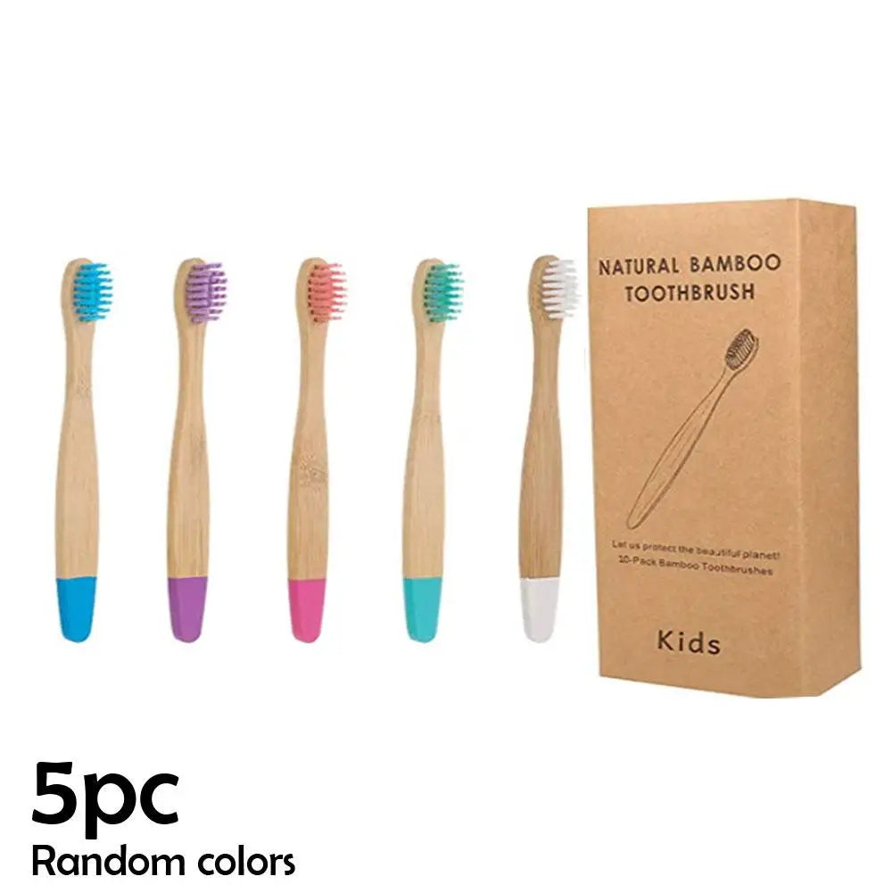 Children Colorful Toothbrush Eco Soft Bristle Bamboo Toothbrush Kids Bambou Vegan Tooth Dental Oral Care Plastic Free Oasis Select B