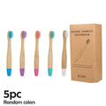 Children Colorful Toothbrush Eco Soft Bristle Bamboo Toothbrush Kids Bambou Vegan Tooth Dental Oral Care Plastic Free Oasis Select B