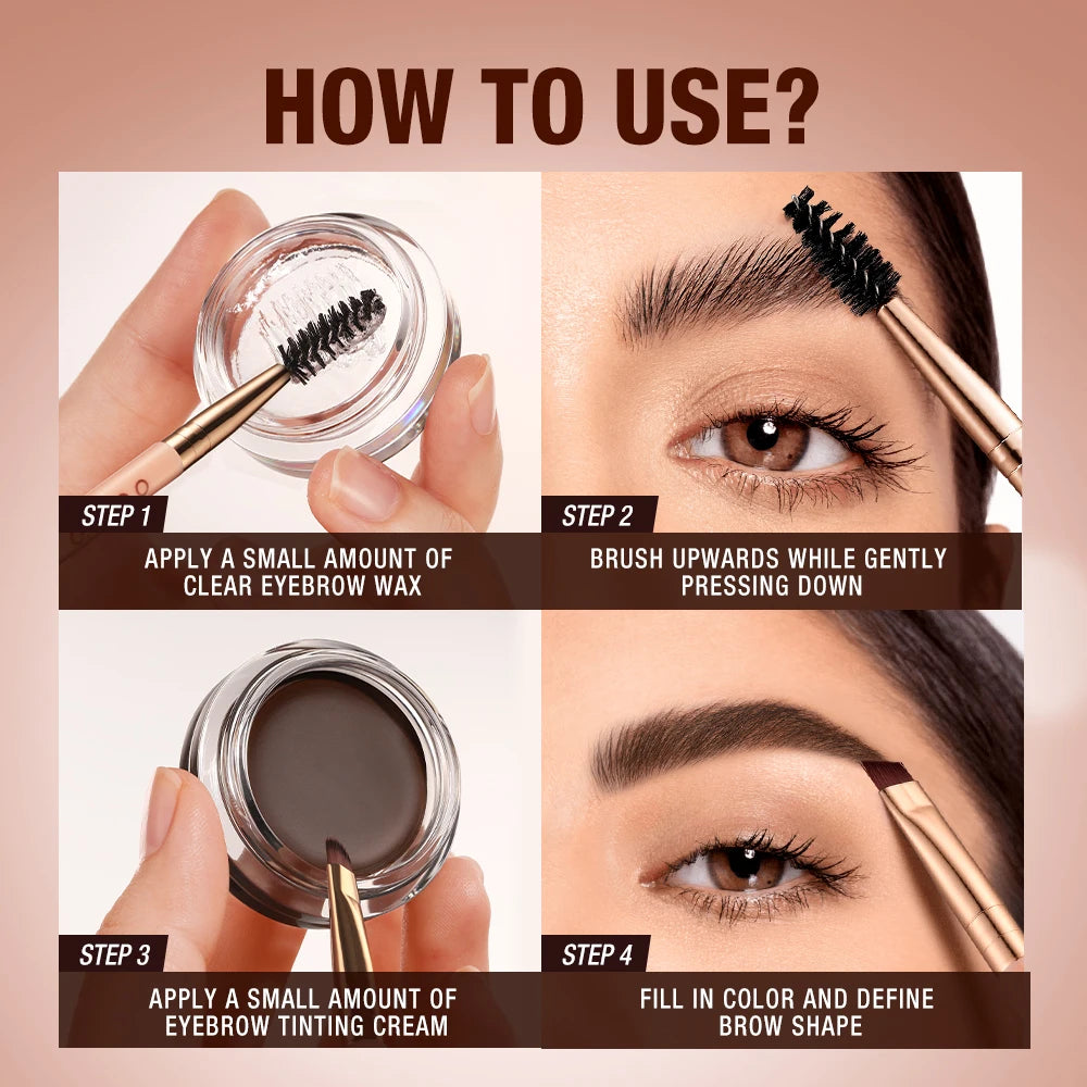 O.TWO.O 2-in-1 Eyebrow Pomade Brow Gel Wax – Waterproof