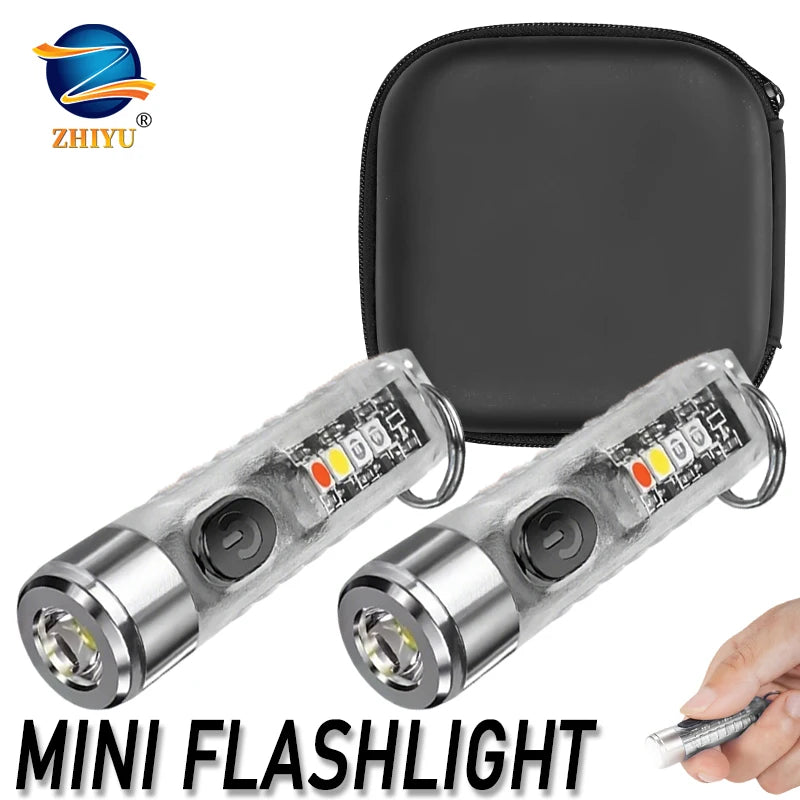 ZHIYU S11 Mini Keychain Flashlight – 400LM, USB-C, Magnetic