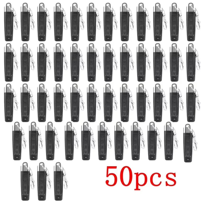 1/50pcs 433mhz Remote Control Duplicator Universal Remote key Copy Clone Replacement Garage Door Keychain 433.92Mhz Transmitter Oasis Select 50PCS