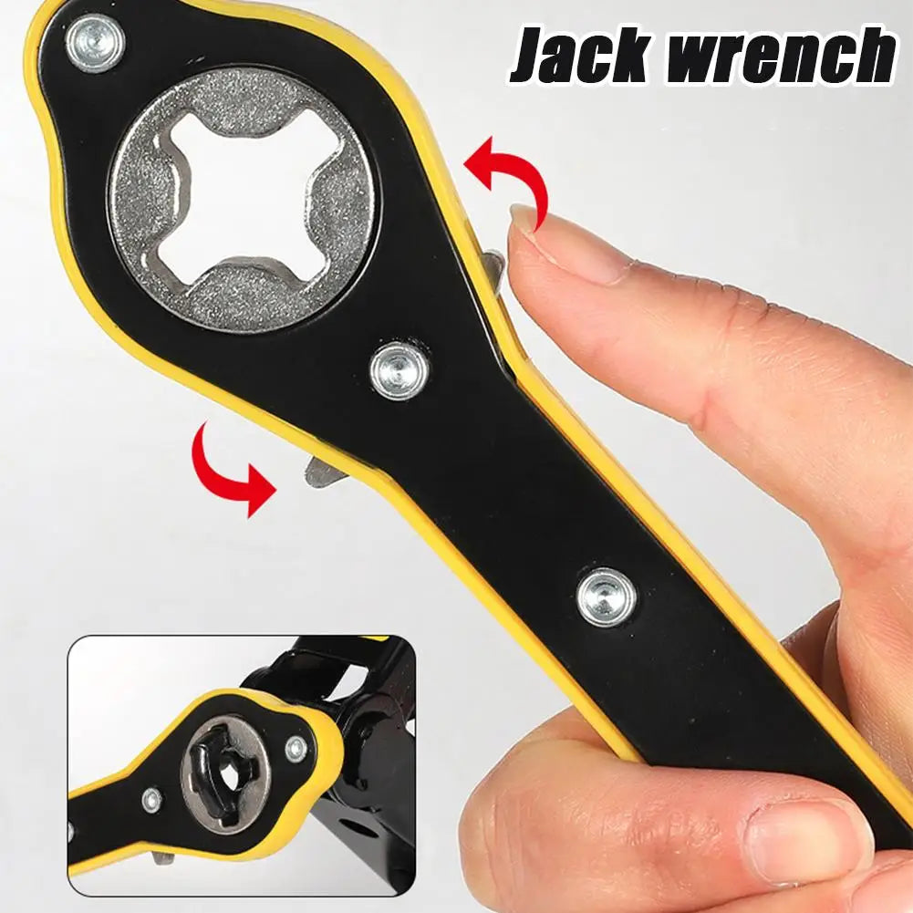 Heavy Duty Ratchet Jack Wrench – Extended Handle Scissor Jack