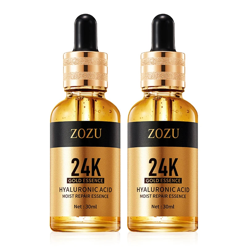 24K Gold Hyaluronic Acid Face Serum – Anti-Aging & Hydrating Face Serum Oasis Select 2pcs