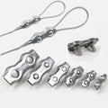 1Pcs M2-M6 Stainless Steel Double Post Bolt Clip Wire Rope Cable Clamp Caliper Rope Simple Grip DIY Cable Fastener Hardware Oasis Select M5