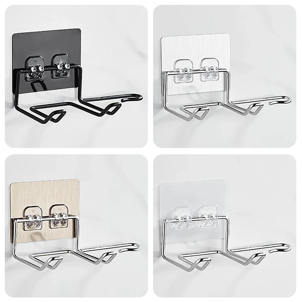 Hair Dryer Holder Rack Wall Mounted Hair Straightener Dryer Holders Bathroom Organizer Storage Rack Shelf Bathroom Accessories Oasis Select