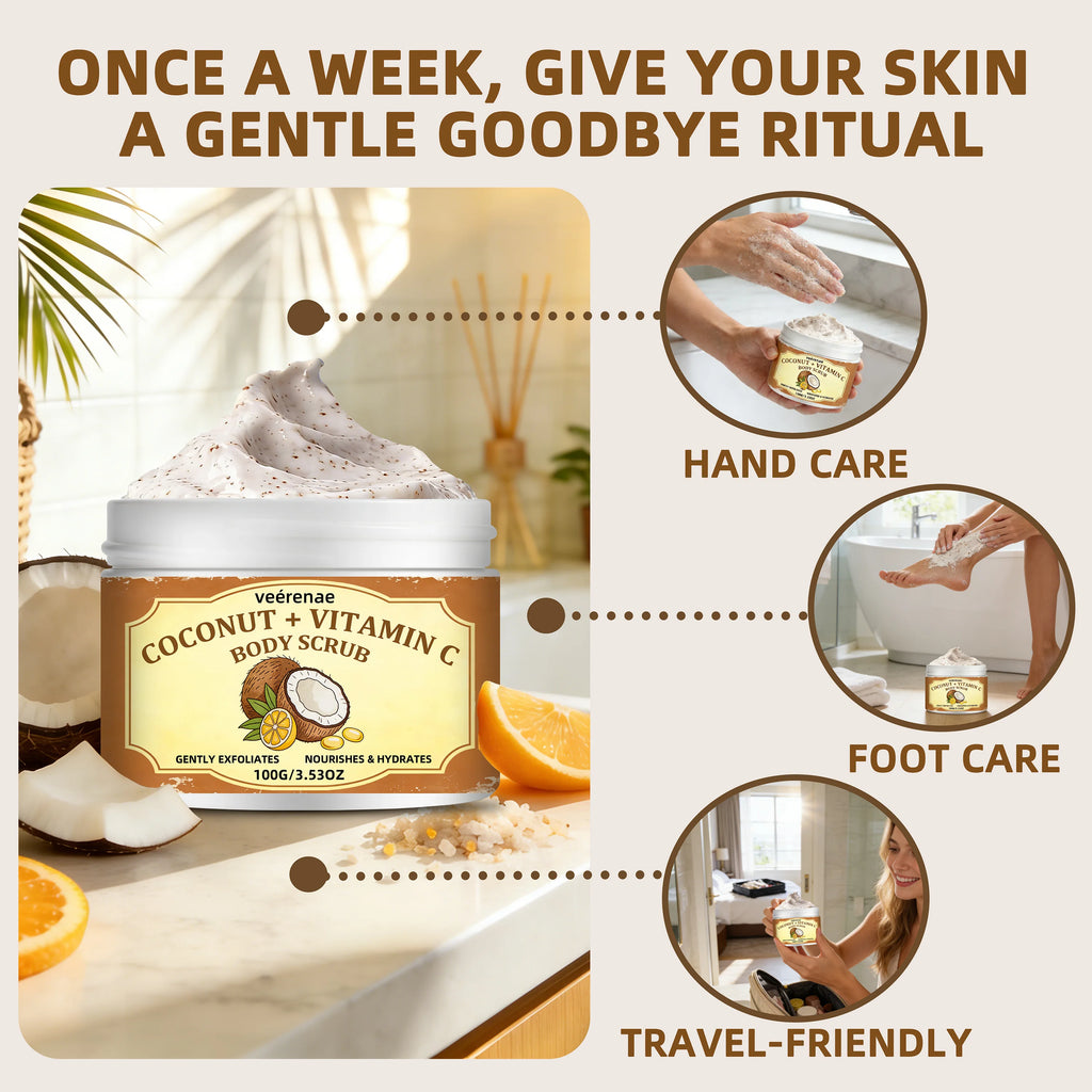 veérenae Coconut Vitamin C Body Scrub – All Skin Types