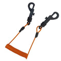 125cm Retractable Anti-Loss Safety Tether for Fishing Rods TPU Coiled Lanyard with snap hook Kayak Boat Fishing Rod Retainer Oasis Select Orange
