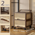Large Capacity Storage Cart, Multi-Grid Assemblable Cabinet, Clothing Storage Organizer, Space-Saving Home Storage Bin Oasis Select Large 2-Tier