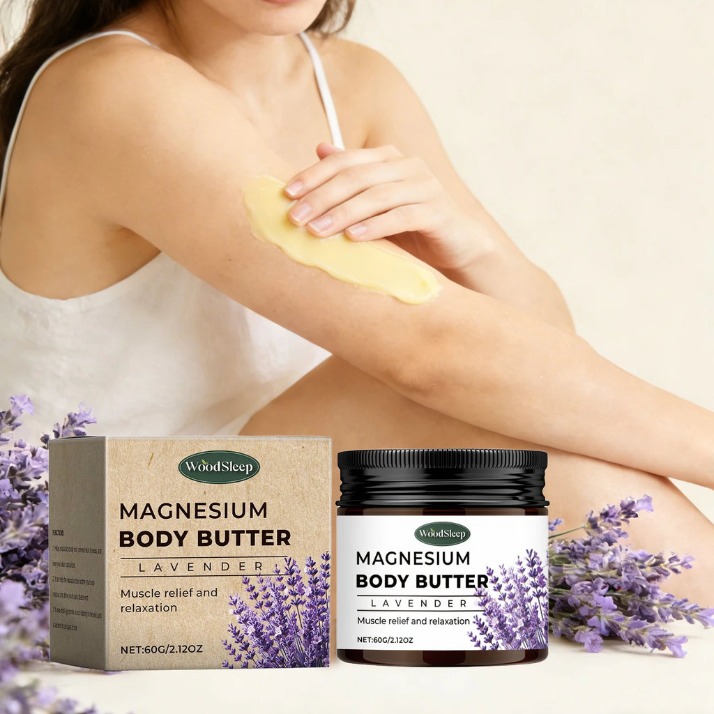WOODSLEEP Magnesium Body Cream with Lavender – Muscle Relief Magnesium Body Cream Oasis Select