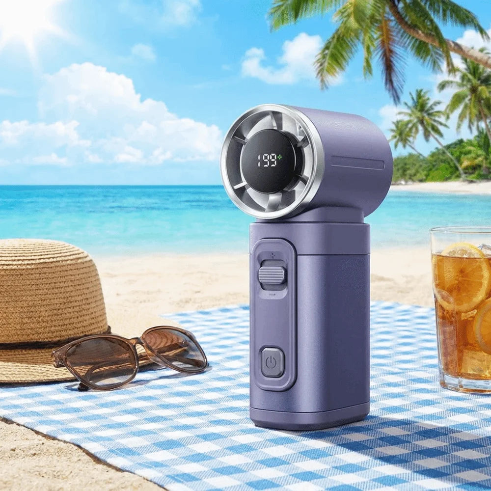 3000mAh Battery Portable Handheld Fan Stepless Speed Adjustment Strong Airflow Mini Pocket Fan Lightweight for 5V/1.5A 3000mAh Oasis Select
