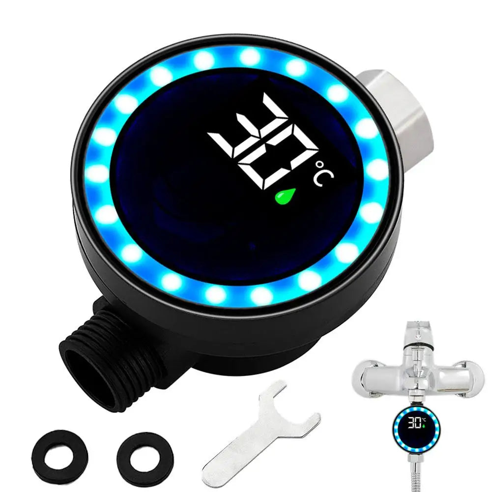 Shower LED Water Thermometer with Temperature Display for Household Gauge Sensing Accessories Oasis Select No heating function 1
