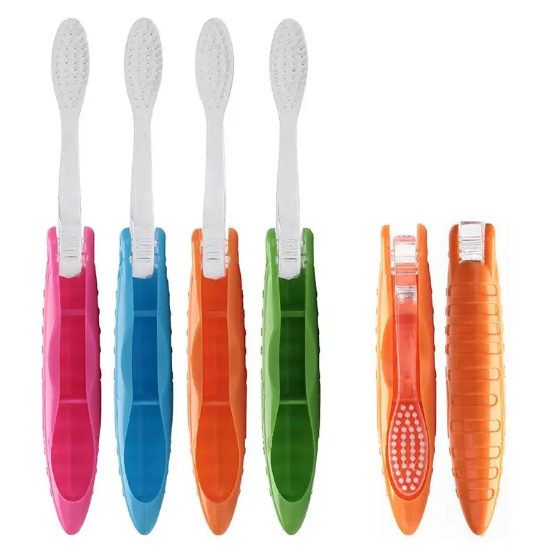 1pcs Folding Toothbrush Travel Shrimp Shell Toothbrush Soft Nylon Bristle Tourism Portable Toothbrush Oasis Select