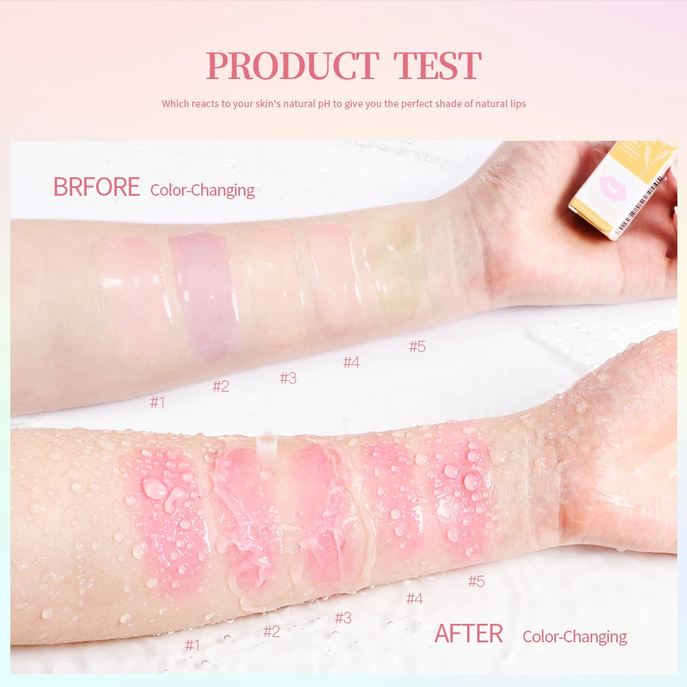 ibcccndc PH Color Changing Flower Lip Oil Gloss – Moisturizing
