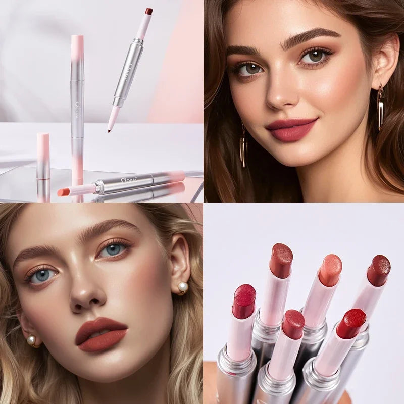 OCHEAL 2-in-1 Matte Lip Liner & Lipstick Pen – Long-Lasting