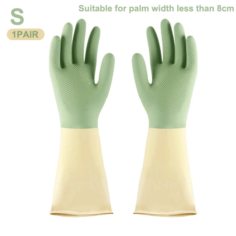 Thickened Kitchen Gloves, Dishwashing Gloves Wear-resistant, Suitable For Dishwashing, Cleaning And Household Rubber Gloves Oasis Select S