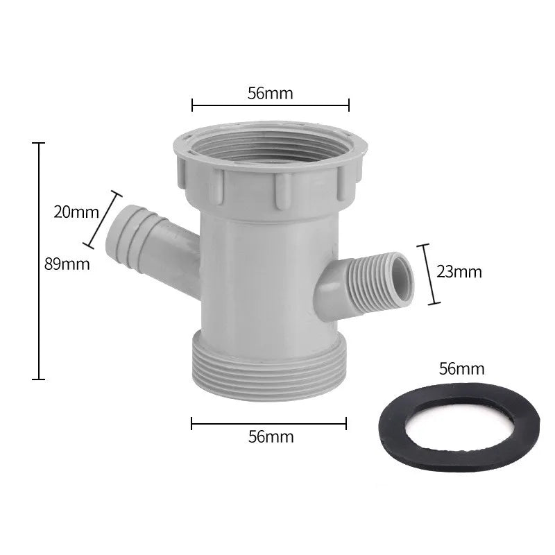 Sink Drain Pipe Adapter Y Shaped Basin Sewer Branch Connector Overflow Tube Thread Hose Joint for Kitchen Bathroom Accessories Oasis Select Type-H