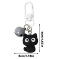 Cat Key Rings for Car Keys Black/White Cat Keychain Charm Keyring Pendant Eye-Catching Versatile Bag Pendants for School Bags Oasis Select Black