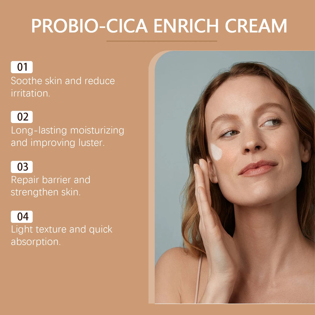 Centella Probiotic Soothing Cream Soothes Redness Hydrates Dry Skin Improves Elasticity Smoothing Brightening Facial Cream Oasis Select