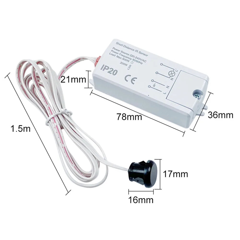 Infrared Motion Sensor Switch 500W – Cabinet & Door Lighting Motion Sensor Switch Oasis Select