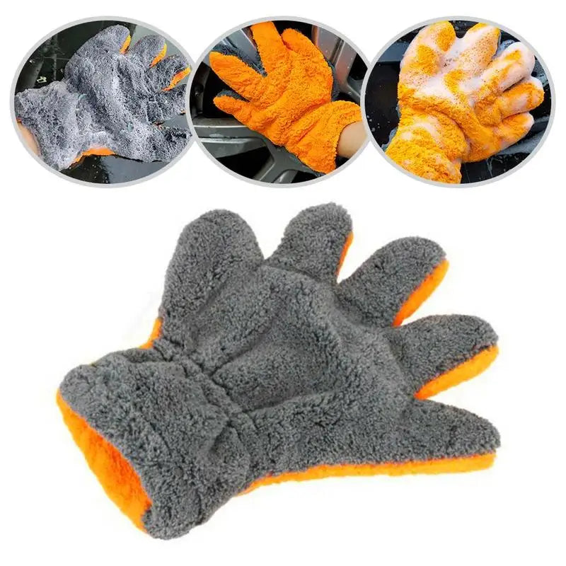Double-Sided Coral Fleece Car Wash Mitt – Scratch-Free Glove Car Wash Mitt Oasis Select