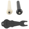 36 Pieces Acoustic Guitar Bridge Pins Pegs in White and Black with 1 Piece Bridge Pin Puller Remover in Guitar Oasis Select Default Title