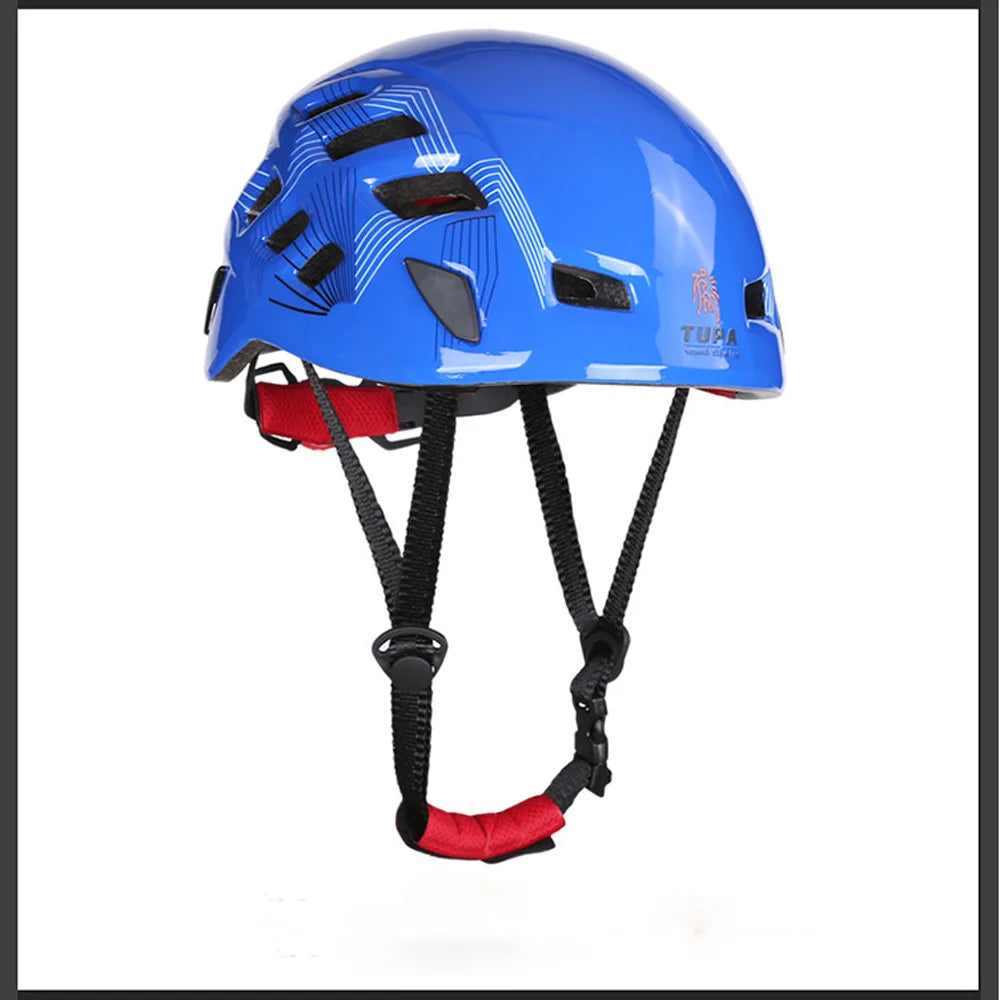 Xinda Rock Climbing Downhill Helmet Ultralight Safety Head Protection Hard Hat Mountain Rescue Equipment Oasis Select Blue 54-62cm
