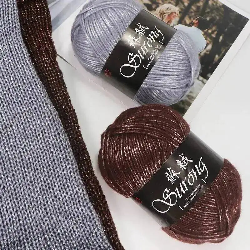 100g Metallic Hand knitting Yarn Crocheting silk acrylic Yarn to knit sweater blanket hat line Crocheting bag slipper Thread Oasis Select
