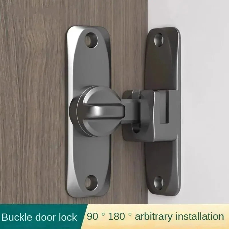 Non Perforated Door Buckle Bathroom Sliding Door Lock Buckle Furniture Buckle Pin Lock Aluminum Alloy Lock Buckle Oasis Select