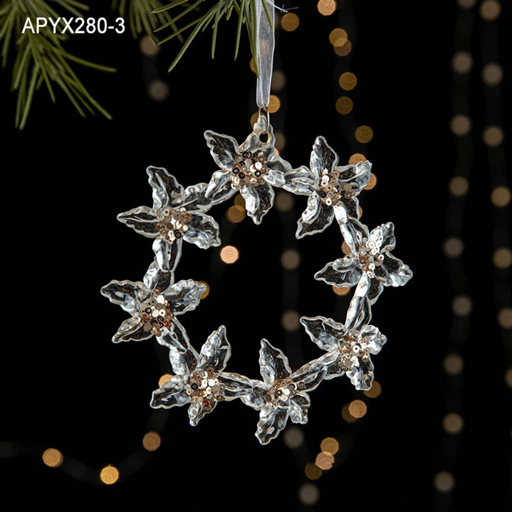 Crystal Acrylic Snowflake Christmas Ornaments – Transparent
