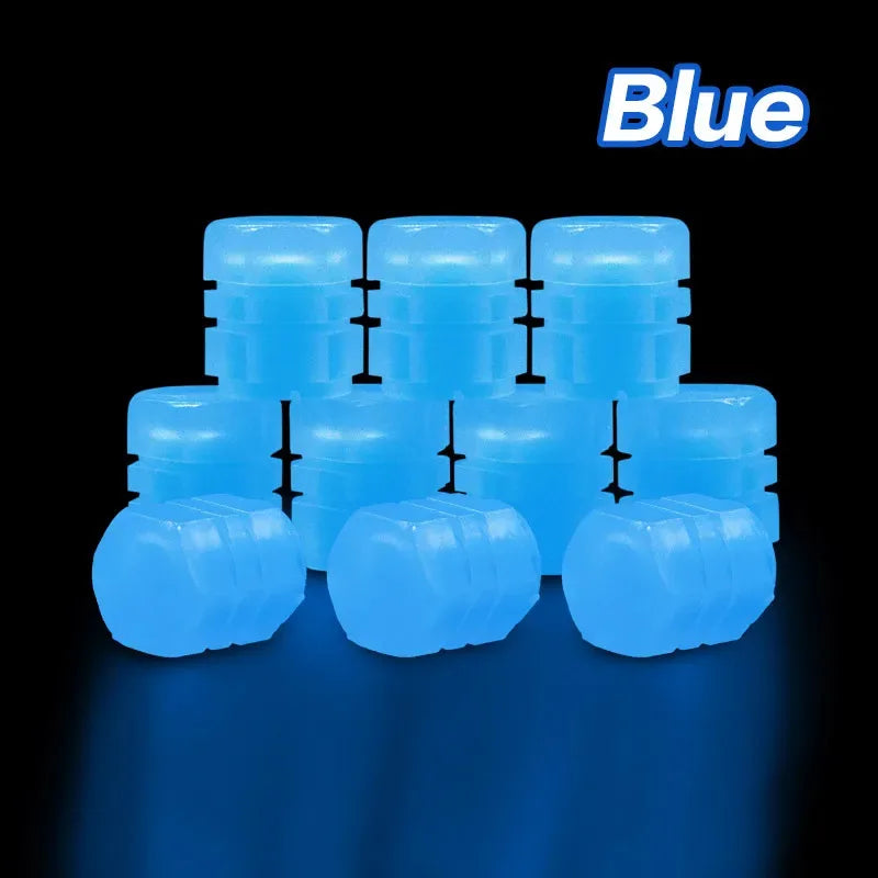 4/8/16/20pcs Universal Luminous Bicycle Tire Valve Caps Night Glowing Decor Motorcycle Bike Valve Stem Cap Wheel Nozzle Oasis Select