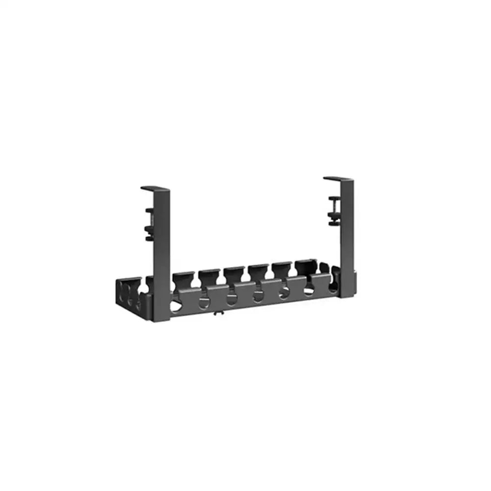 No-Drill Under-Desk Cable Management Tray | Retractable Metal