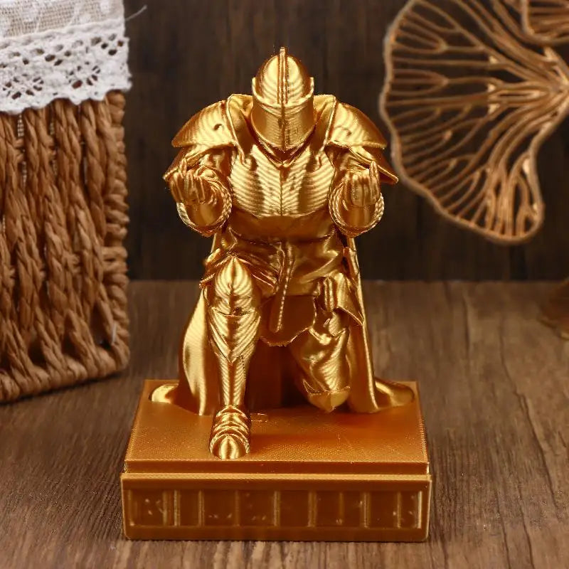 Armored Retro Soldier Pen Holder Desk Accessories Warrior Pencil Stand Knight For Desk Small Statue Ornaments Oasis Select Gold