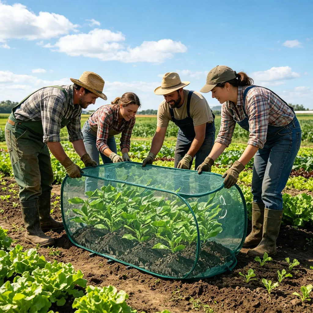Foldable Plant Protection Netting Plant Covers Nylon Pop-Up Fine Mesh Netting Plant Protection Garden Bed Cover for Vegetable Oasis Select
