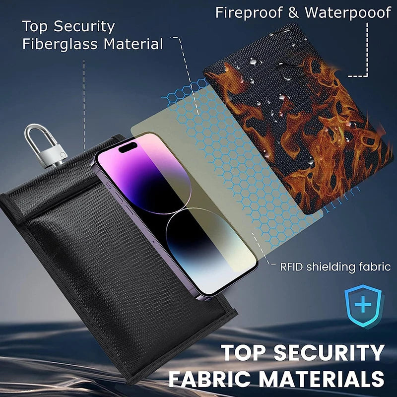 RFID Signal Blocking Shielding Pouch Car Key Araday Bag Cell Phone Blocker RFID Signal Blocking Shielding Pouch Case Oasis Select