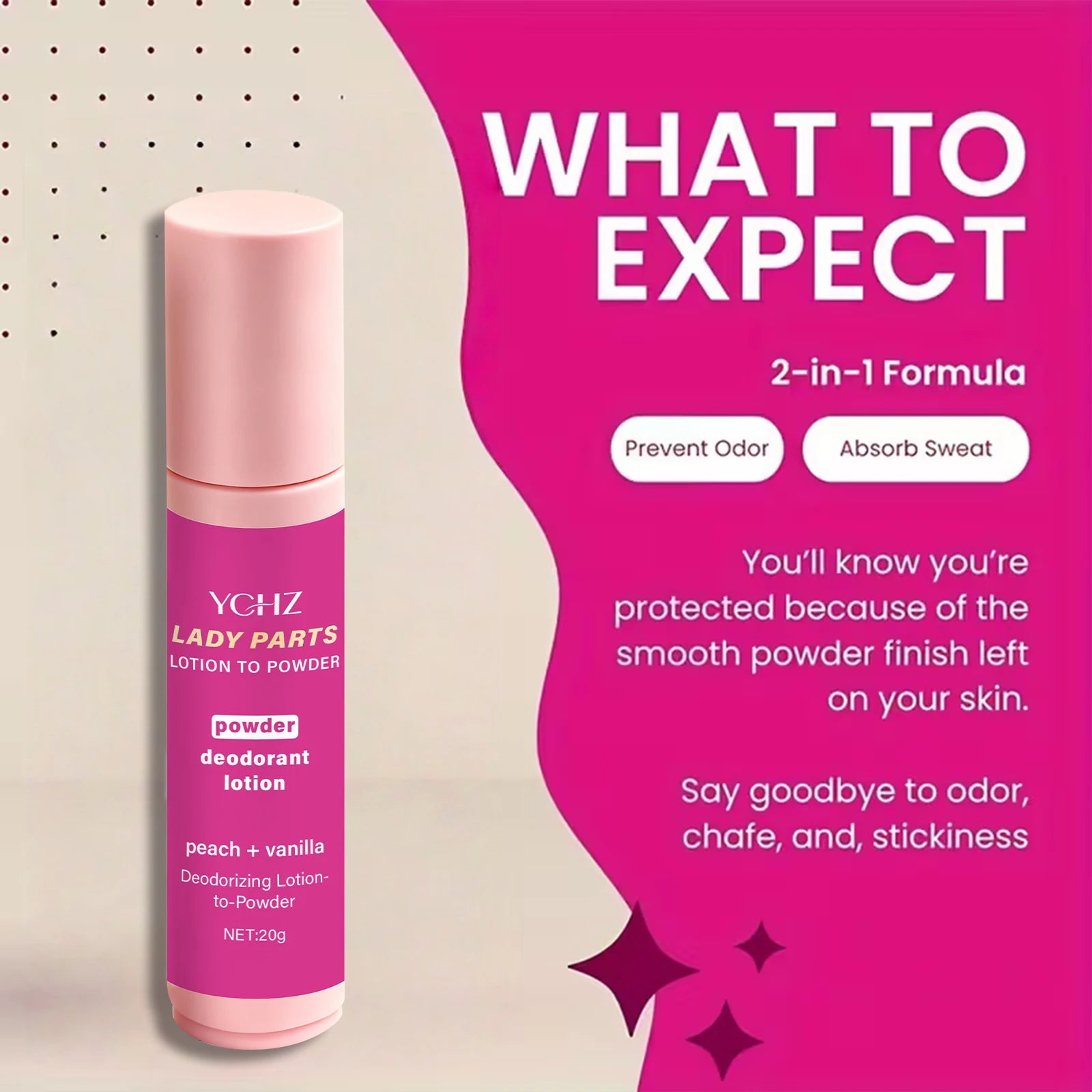 Women's Peach Vanilla Moisturizing Deodorant Stick | 72Hr