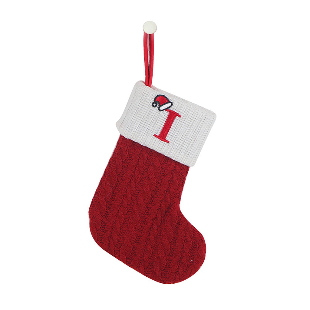 Personalized Knitted Christmas Stocking – Monogram Initial