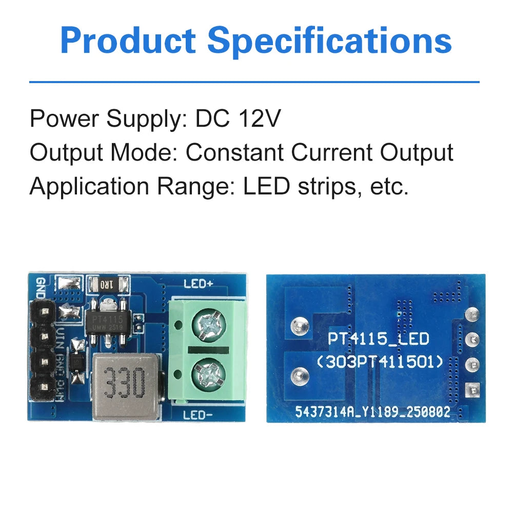 PT4115 LED Driver Module 12V 1-10S Constant Current Driver Output Module For LED Strip Light Applications Oasis Select