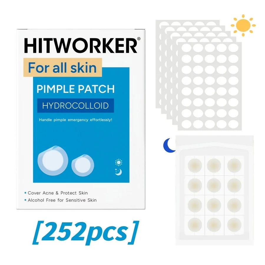 252/412/812pcs circular acne patches. Suitable for all kinds of light skin color, 24-hour protection, invisible coverage, non ir Oasis Select 252pcs