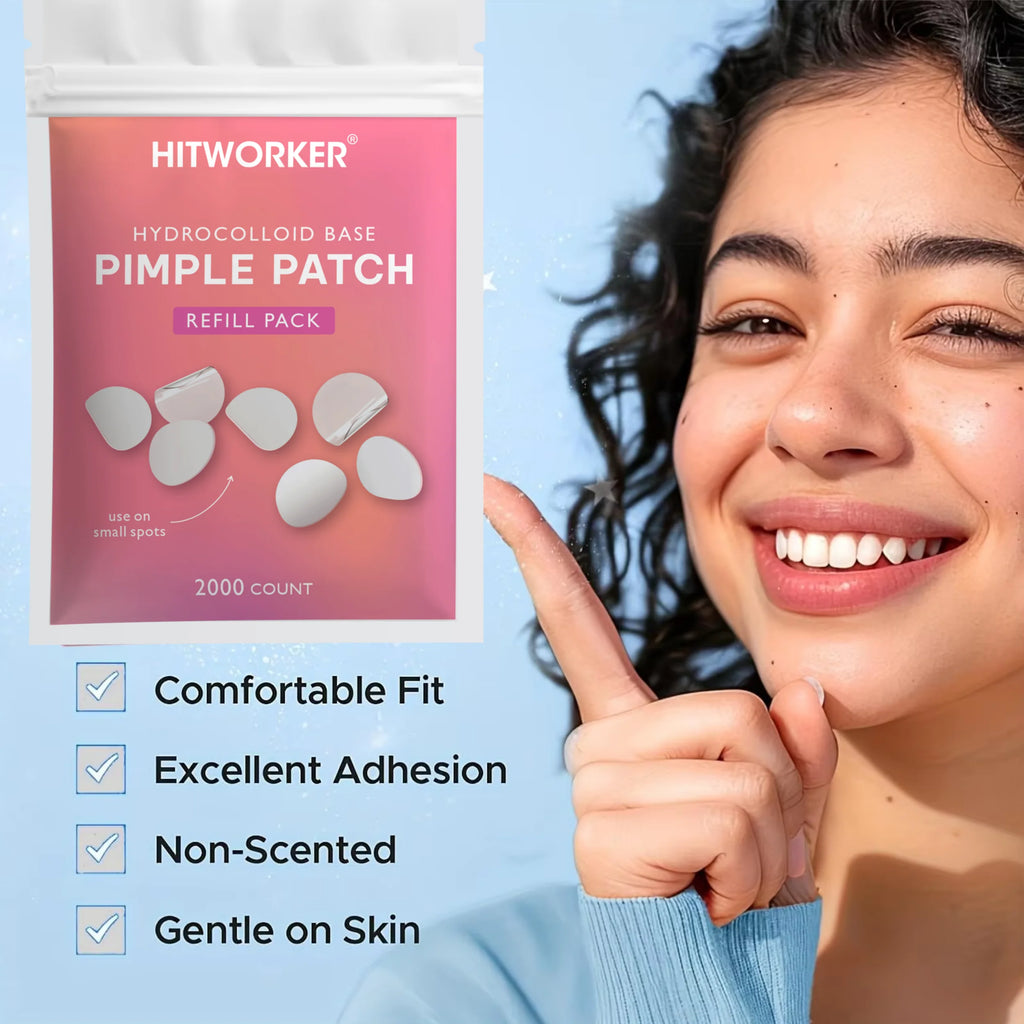 2000/1200 pieces/box of acne patches - non-alcoholic, used to absorb acne secretions, non irritating, essential for acne care Oasis Select