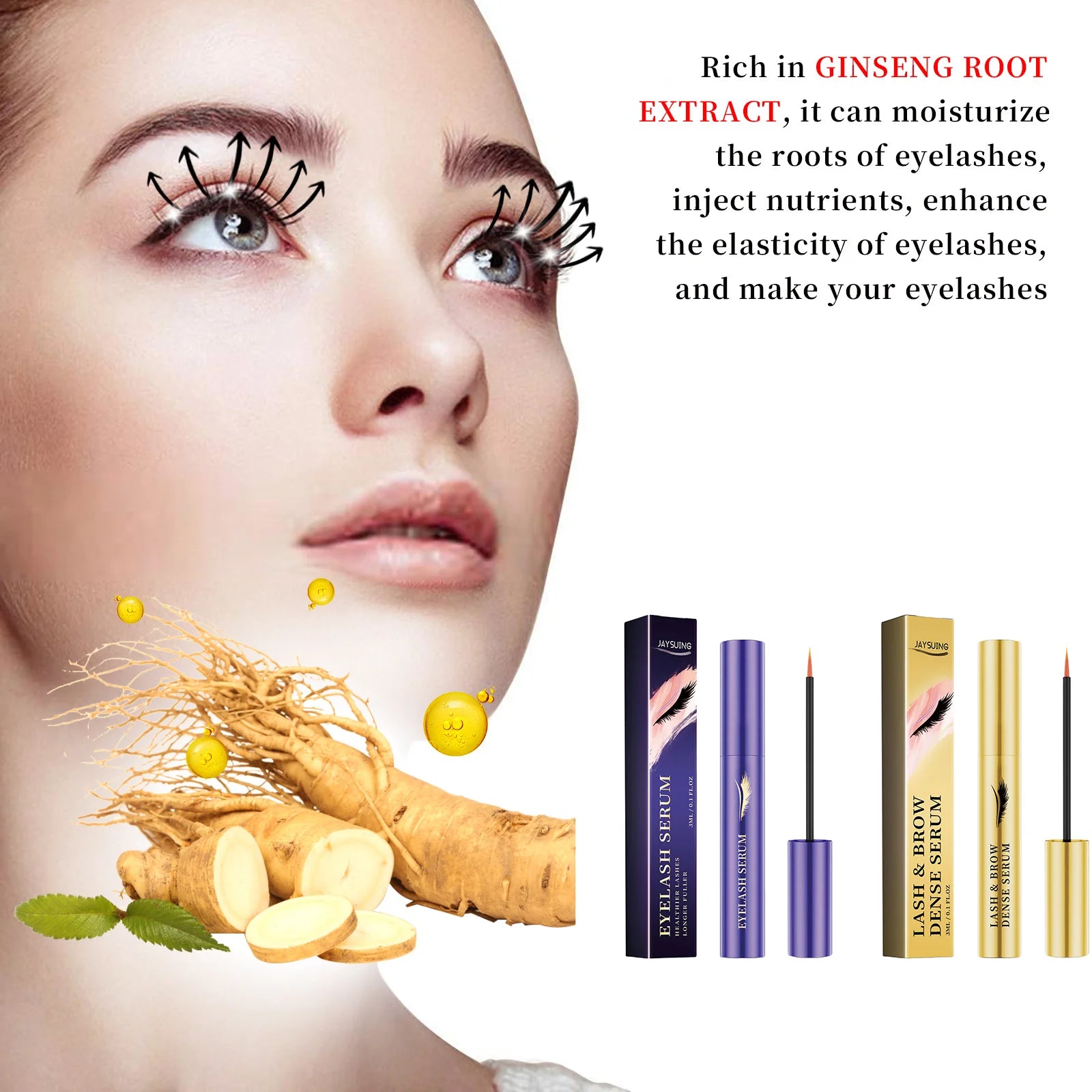 Jaysuing Eyelash Nourish Essence Long Fuller Boost Lengthen Thicken Root Fast Absorb Nourishing Eyelash Eyebrow Dual Care Serum Oasis Select