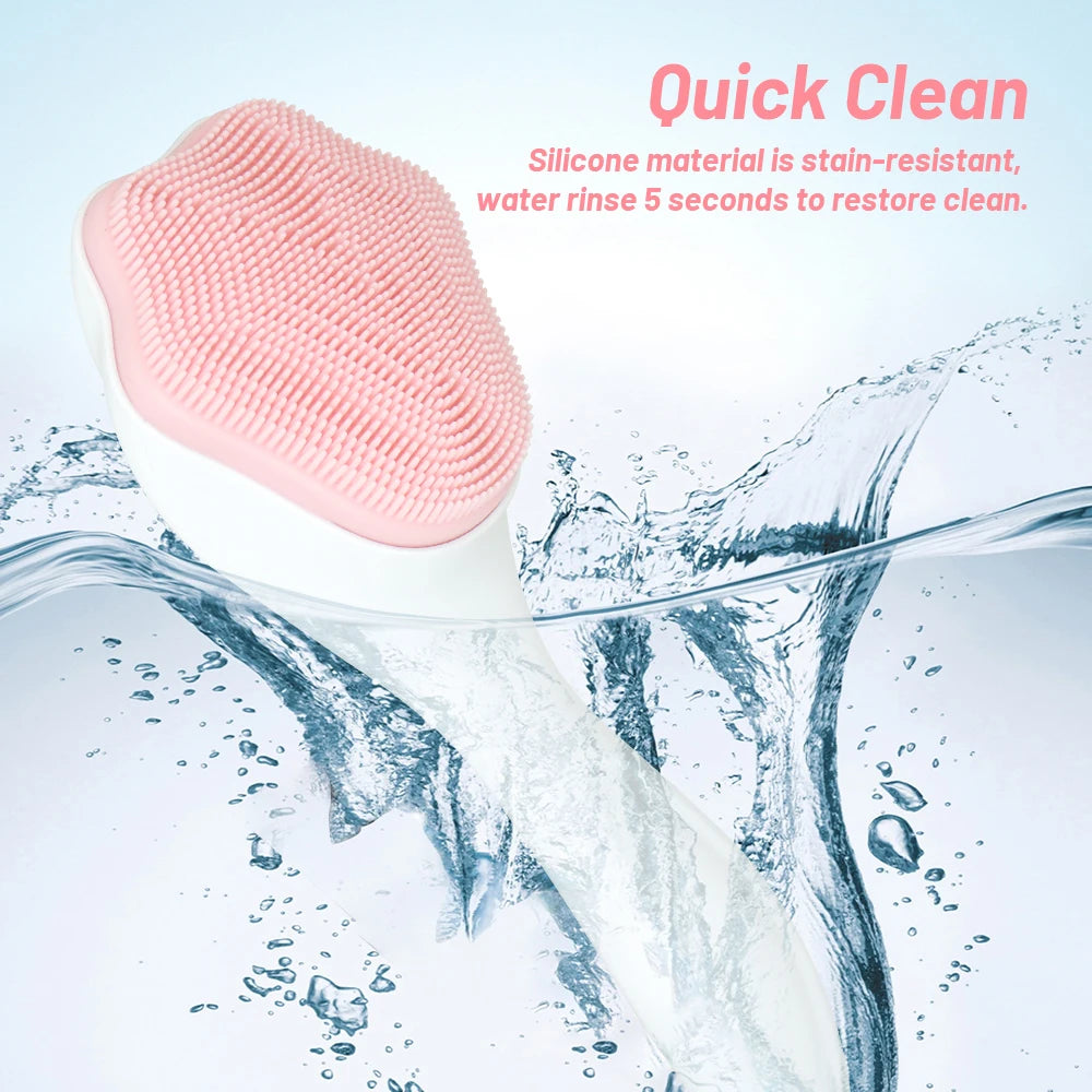 Soft Silicone Face Cleansing Brush – Gentle Exfoliating Scrubber