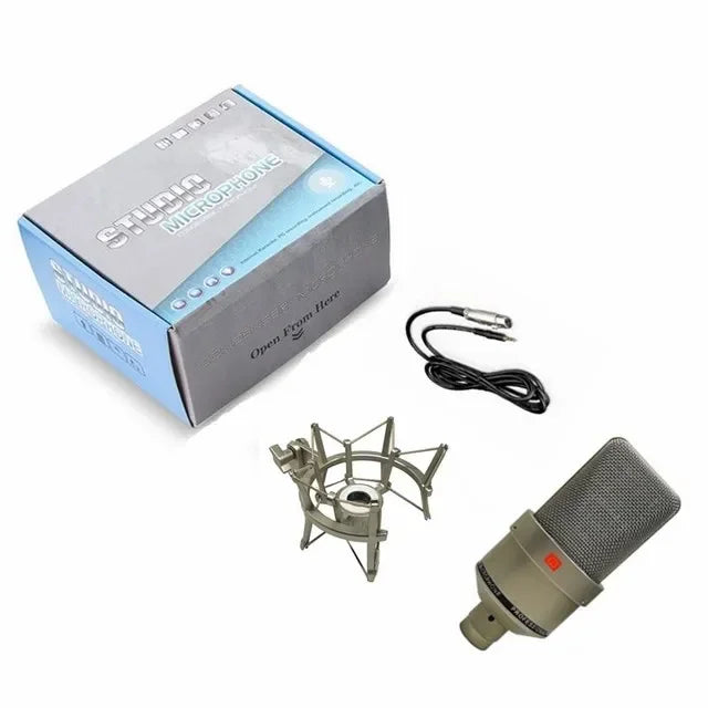 AyeBeau Studio Condenser Microphone – Wired Cardioid Mic Kit