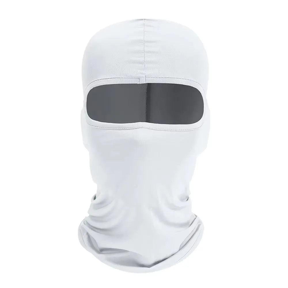 1/2pcs Men's Cycling Cap Balaclava Full Face Ski Mask Hood Hiking Camping Hunting Tactical Airsoft Cap Bike Hats Neck Gaiter Oasis Select 1pcs-white