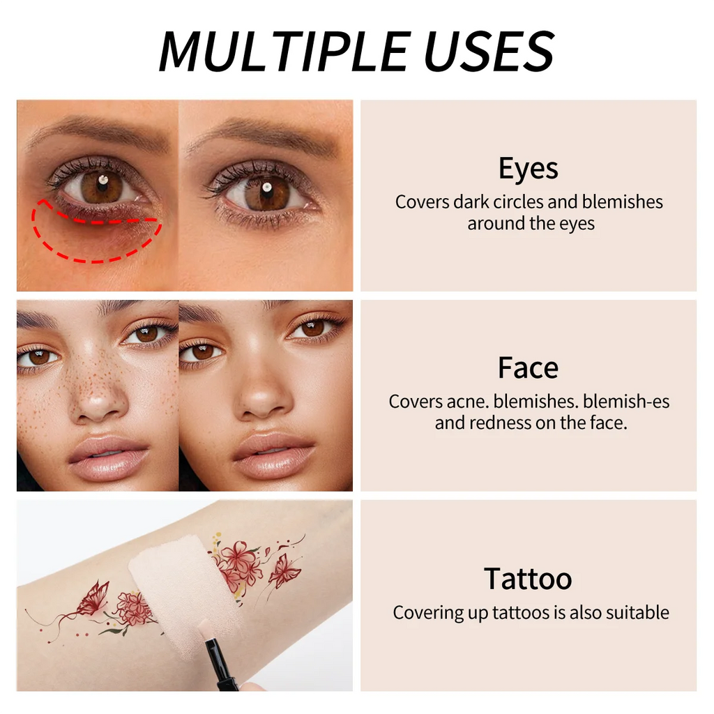QIC Hydrating Eye Brightening Concealer Cream | Full Coverage