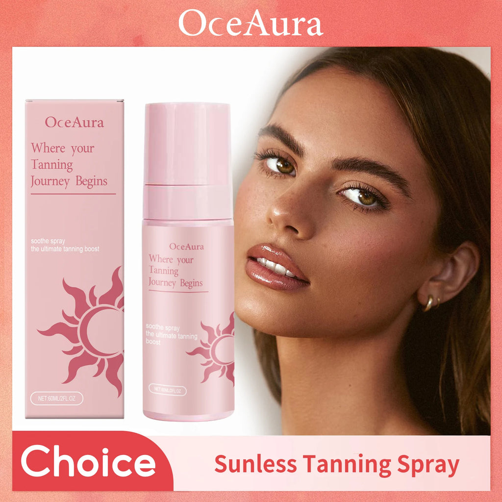 Self Tanning Spray Bronzer Wheat Skin Summer Tanner Sunbathing Aid Enhance Melanin Lasting Hydrating Tanning Intensifier Spray Oasis Select